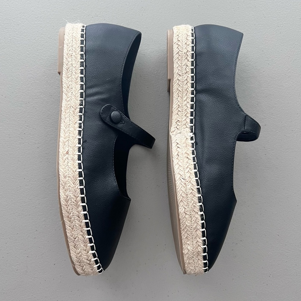 ASOS Black Mary Jane Espadrille Flats - Picture 6 of 9